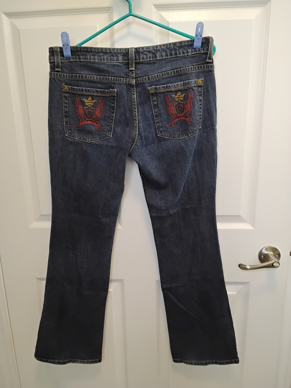 Dark Blue Juniors‎ Jeans - Nobo, Embroidered Beaded Back Pockets *SIZE 13